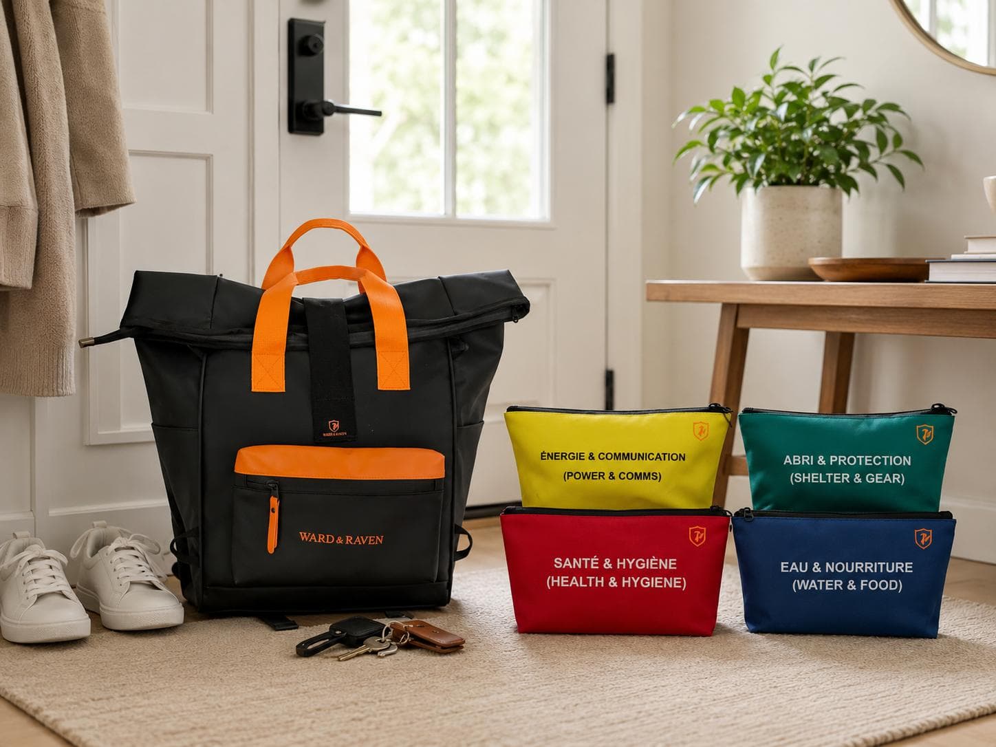 Ward & Raven GoBag with its four base pods